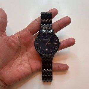 Vince Camuto Men's VC/1074NVTI Date Function Dial Black Bracelet Watch